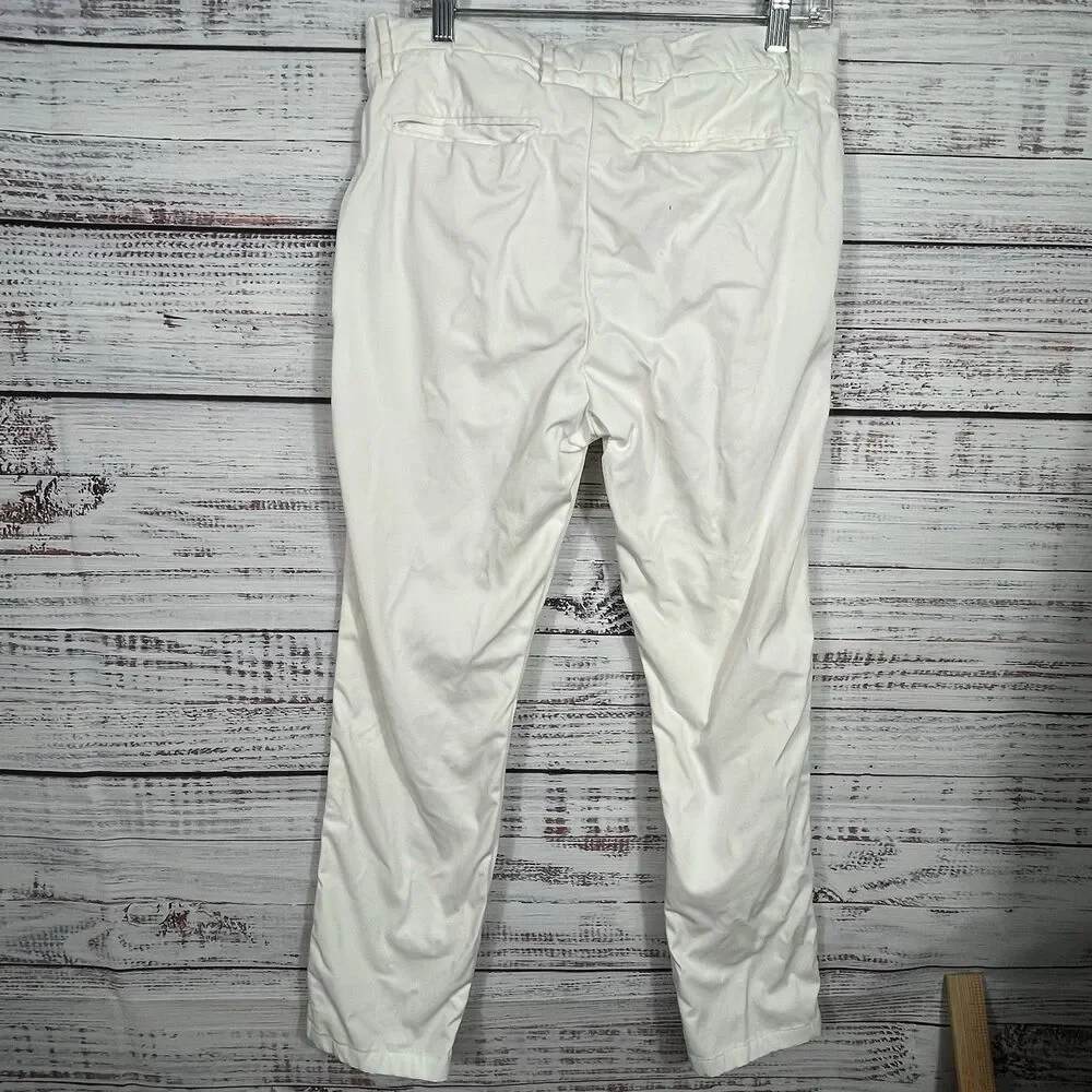Luca Faloni White Summer Chinos Slim Cotton Trouser Made in Italy Men 30x28 READ